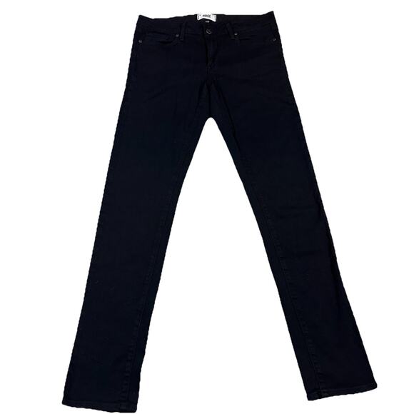 Paige Skyline Skinny Jeans Women's 30 Mid Rise Stretch Black Made In USA - Picture 2 of 12